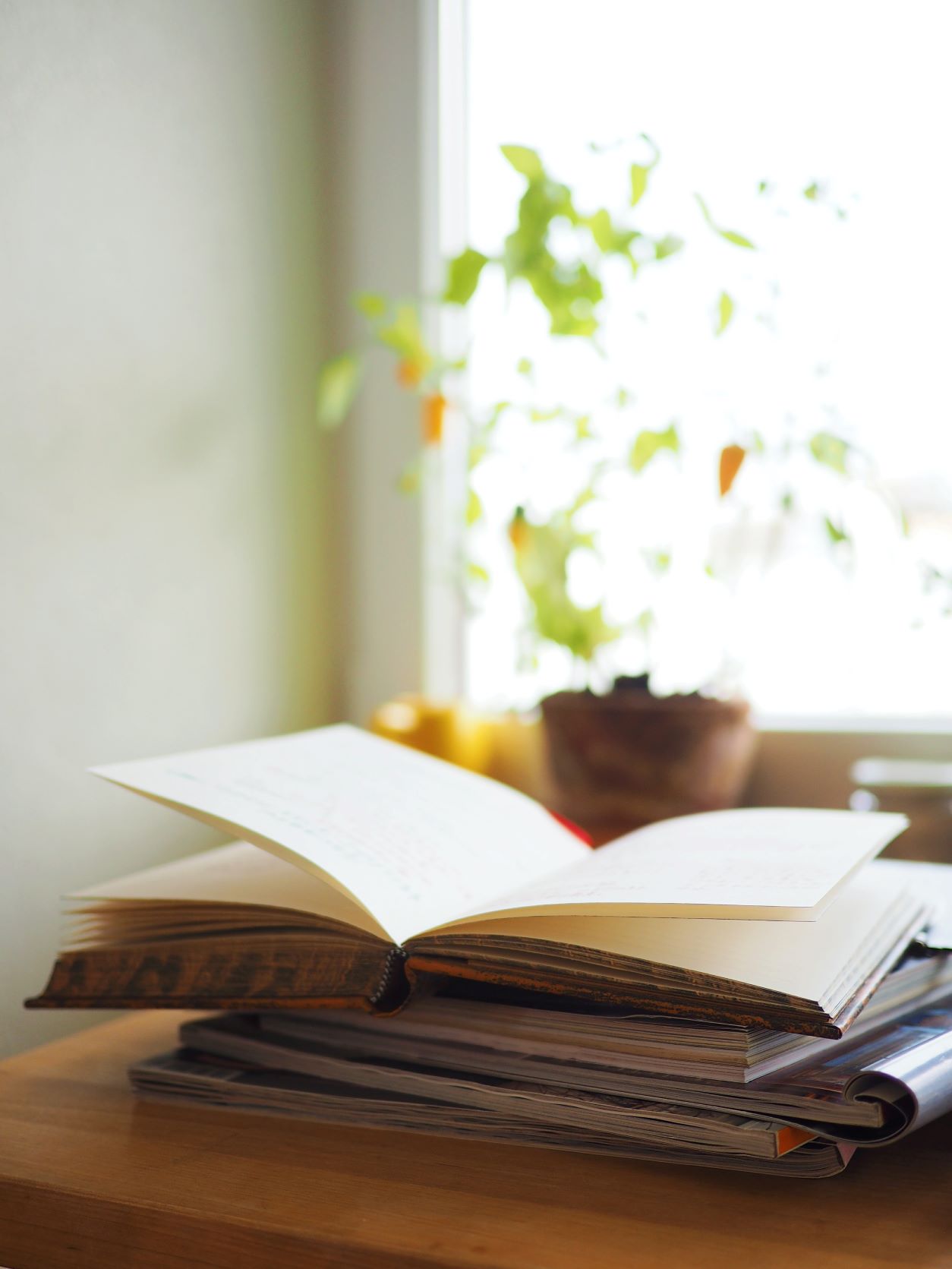 Livres ouverts sur une table